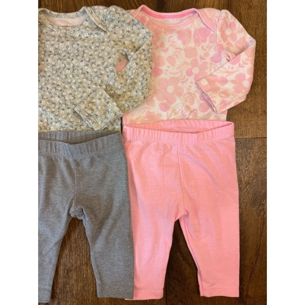 Baby Girl Clothes 0/3 Months Pants Jeans Bodysuit Shirts Outfits Long Sleeve Lot